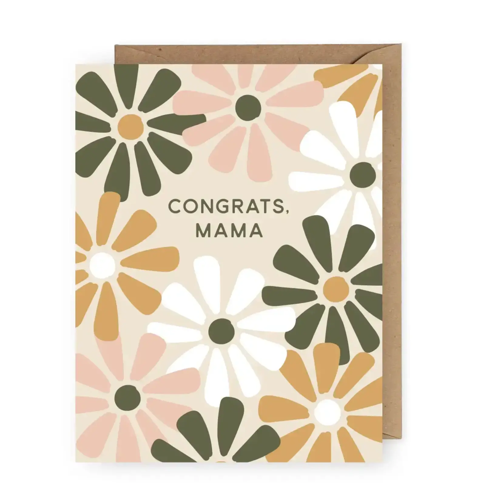 Kicks and Giggles Congrats Mama Flower Greeting Card