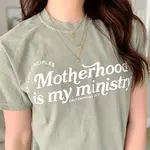 Kicks and Giggles Motherhood is My Ministry Tee