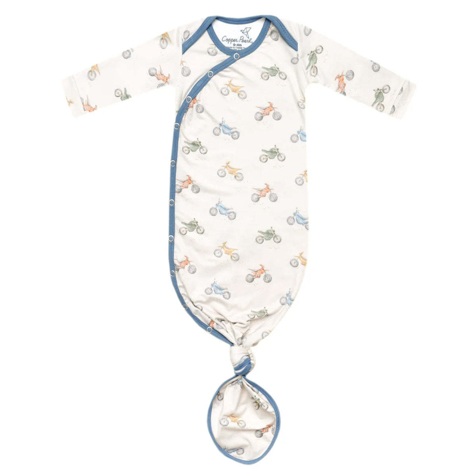 Copper Pearl Newborn Knotted Gown - Ryder