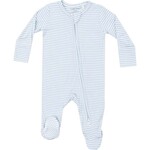 Angel Dear 2 Way Zipper Footie | Light Blue Stripe Newborn