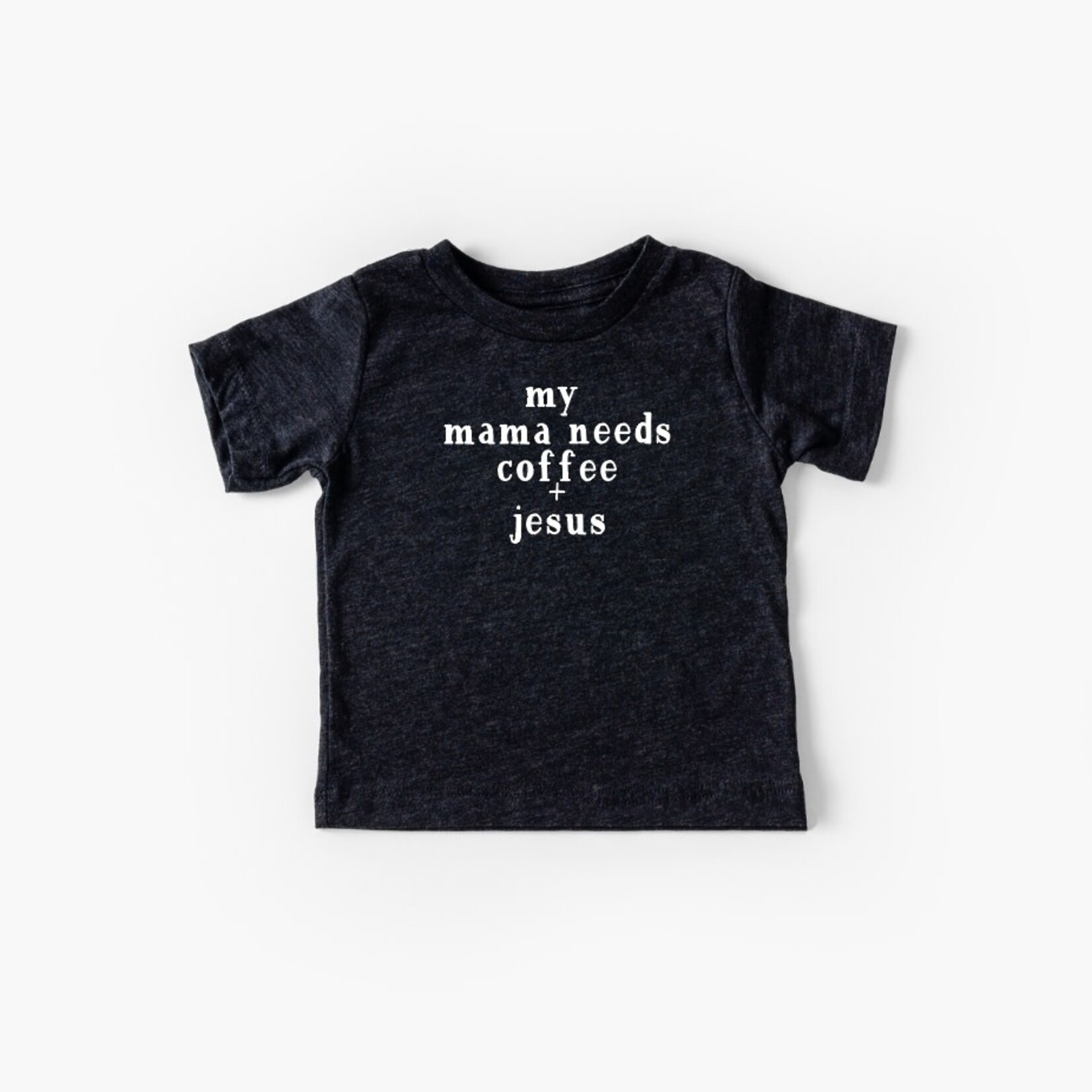 Saved By Grace Co. Mama Needs Coffee + Jesus | Baby Tee