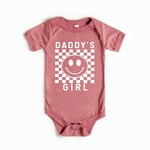 Saved By Grace Co. Daddy's Girl Checkered Mauve | Baby Tee