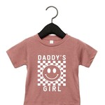Saved By Grace Co. Daddy's Girl Checkered Mauve | Toddler Tee