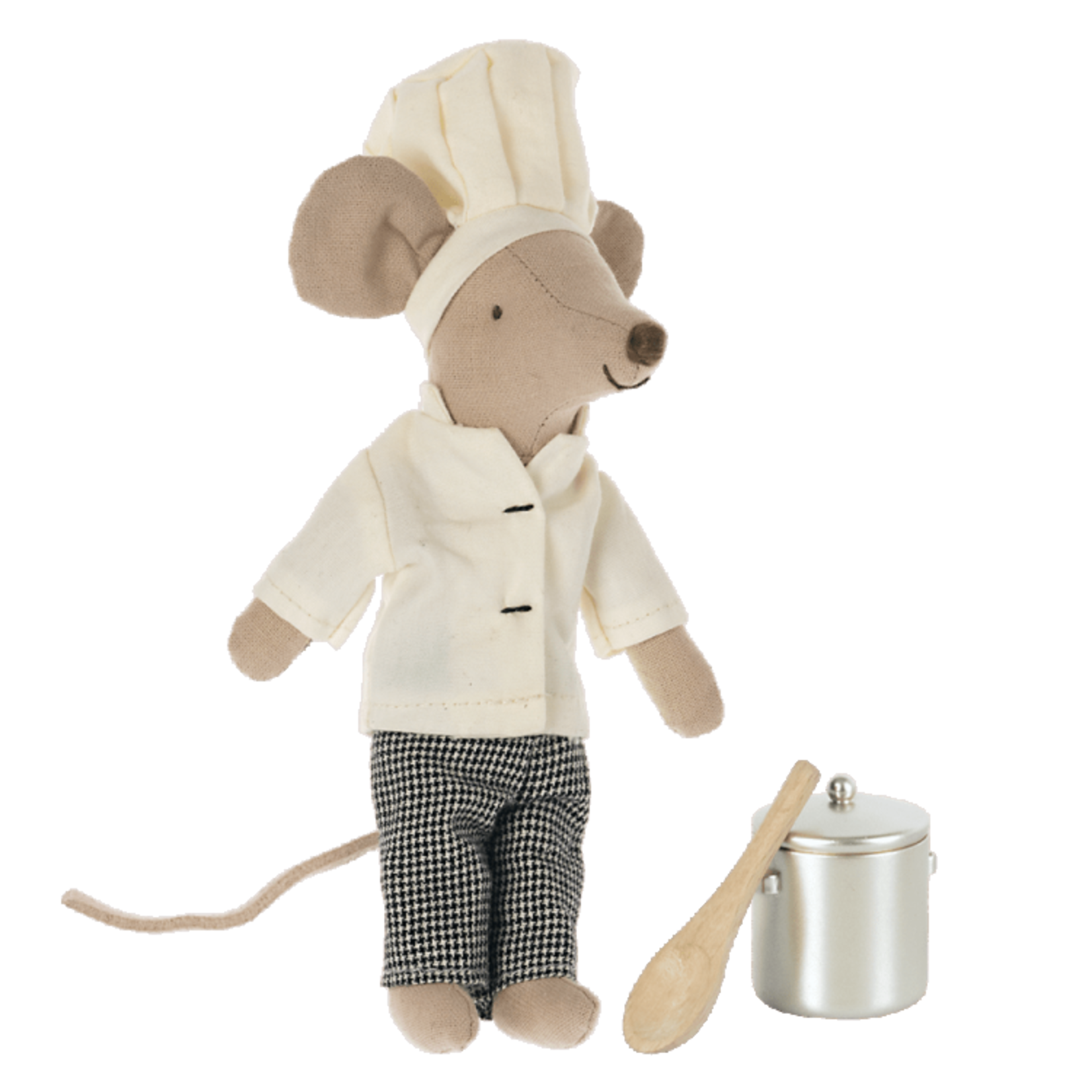 Maileg Chef Mouse w. Soup Pot and Spoon