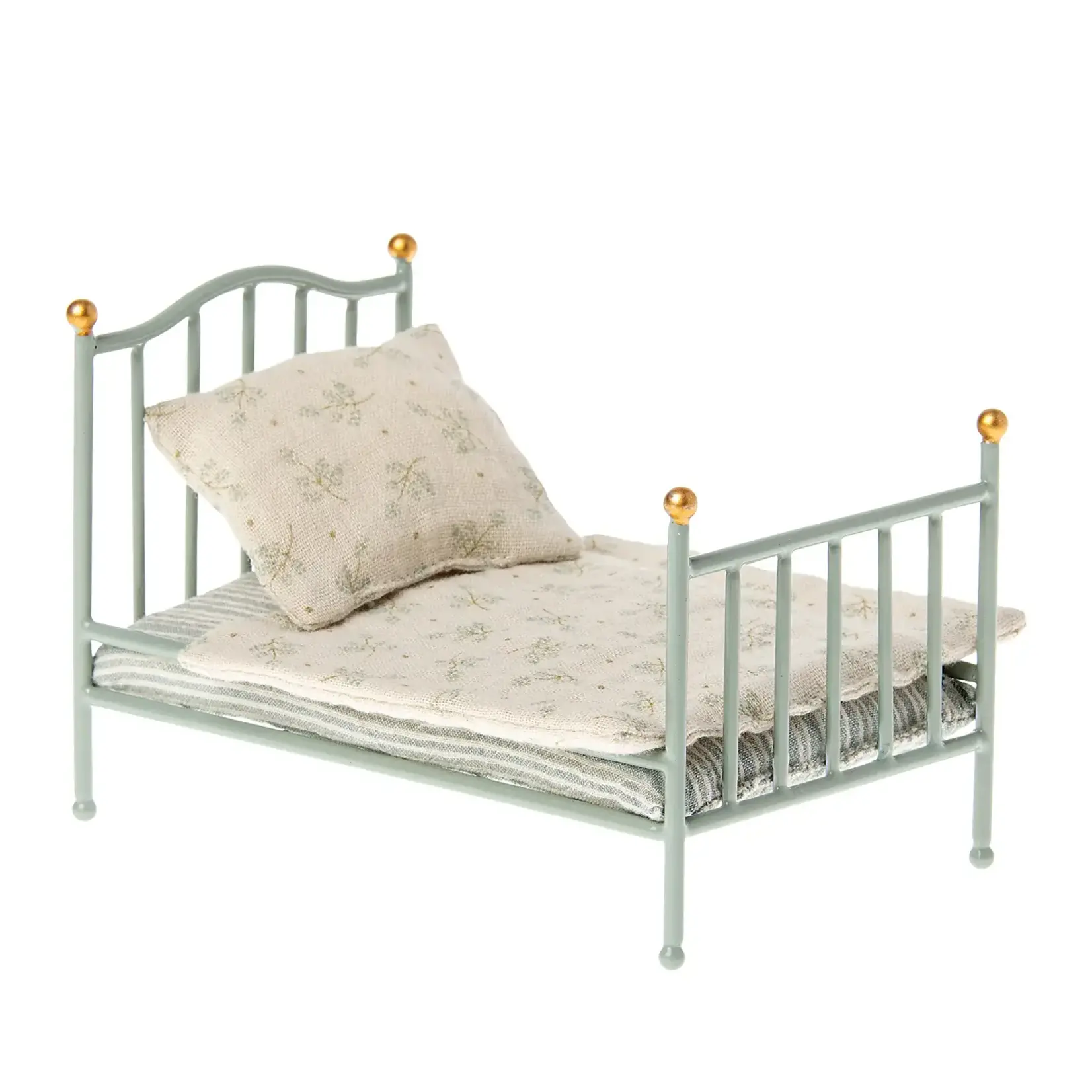 Maileg Vintage single bed, Mouse - Mint