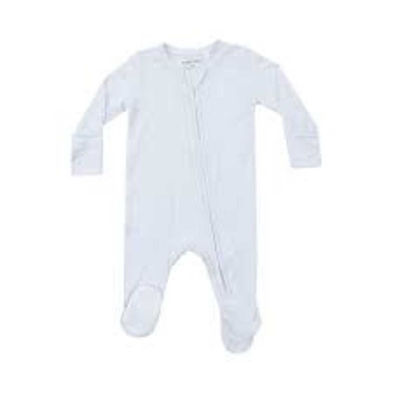 Angel Dear Zipper Footie | Light Blue Stripe