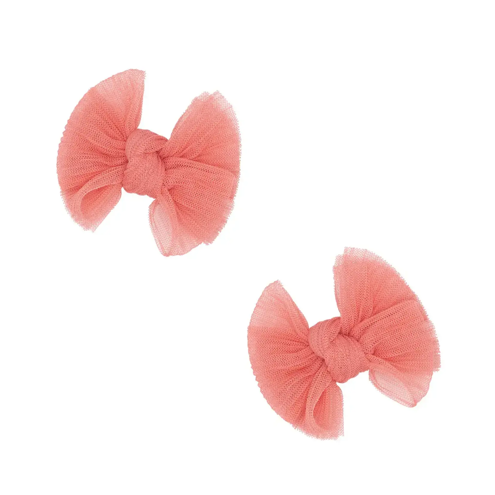 Baby Bling Bows 2PK Baby FAB Clips: Pleated Coral