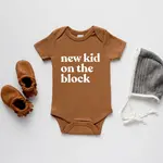Gladfolk New Kid On The Block SS Bodysuit | Camel | 0-3M