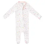 Copper Pearl Zipper Footie - Mabel