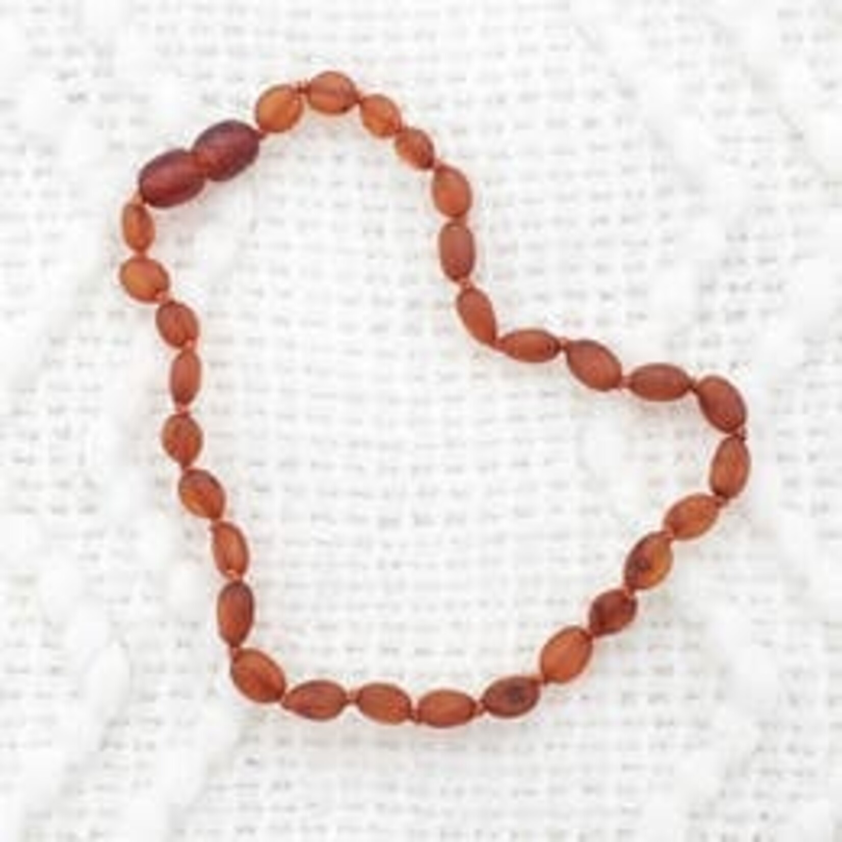 Kicks and Giggles Baltic Amber Necklace | Raw Cognac Bean