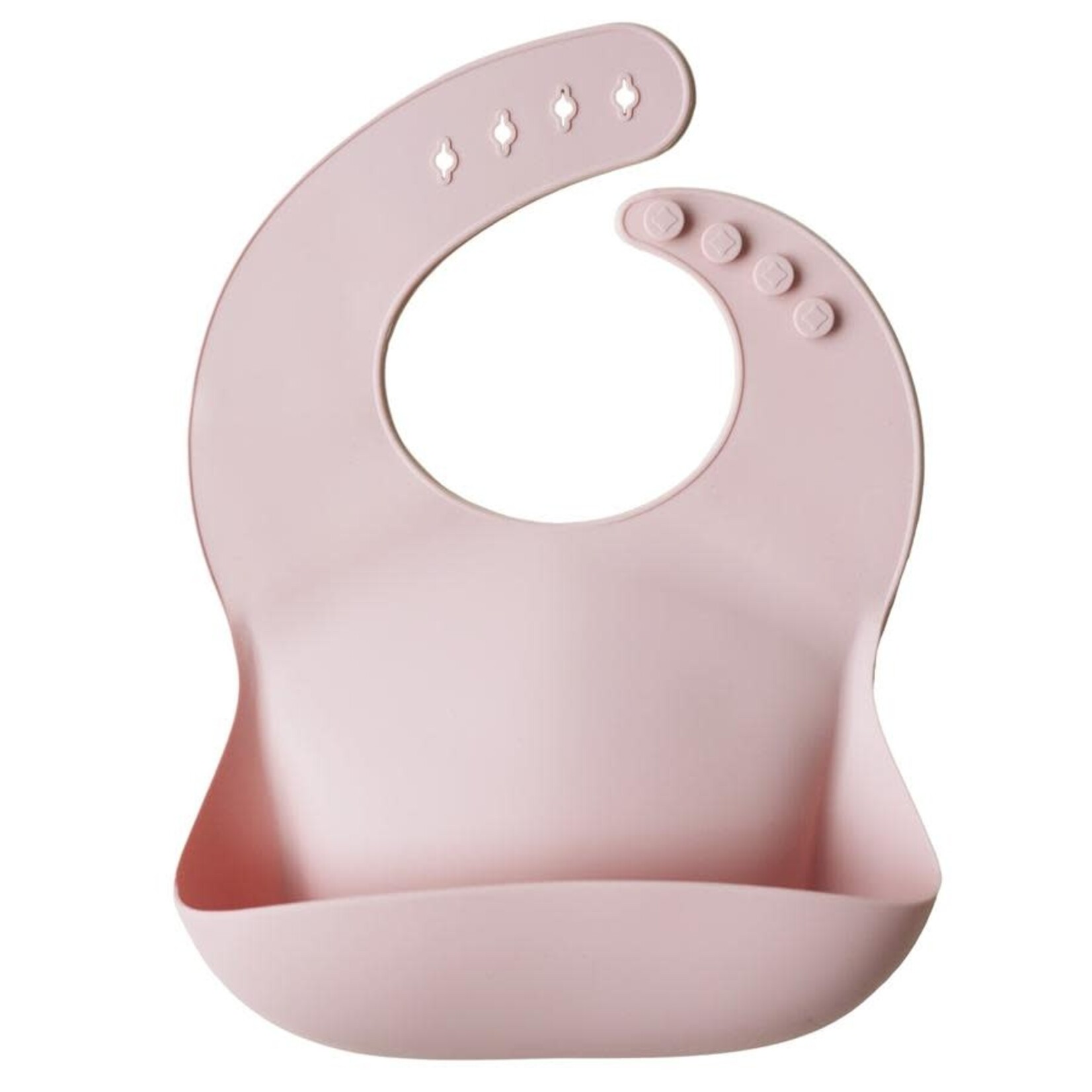 Mushie & Co Silicone Baby Bib, Blush