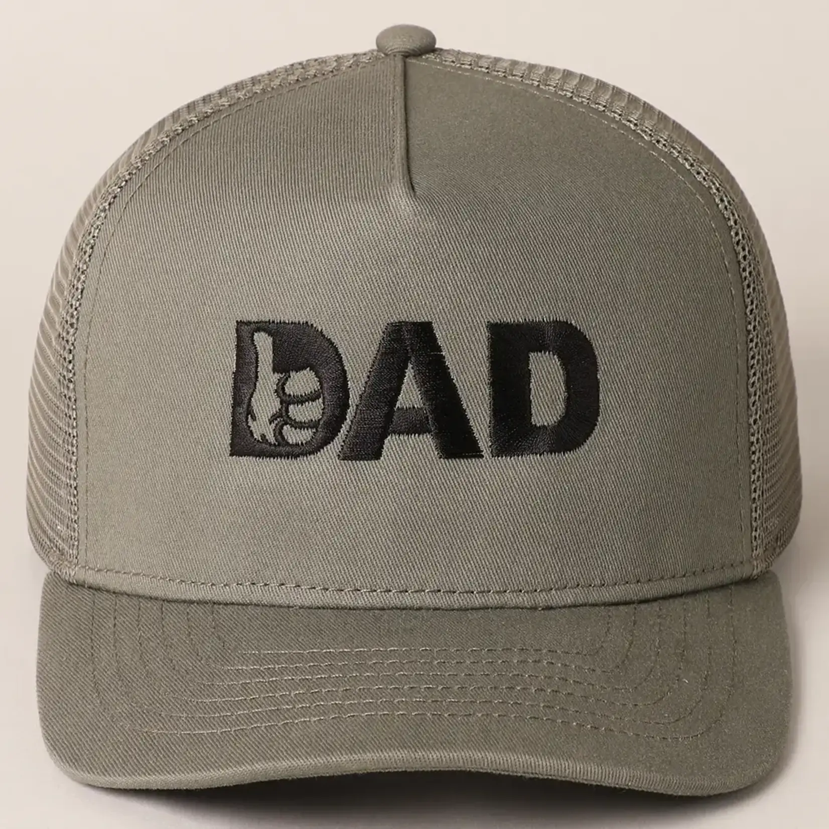 Fashion City Mesh Back Baseball Cap | Thumbs Up Dad Olive
