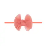Baby Bling Bows Tulle Baby Fab Skinny: Pleated Coral