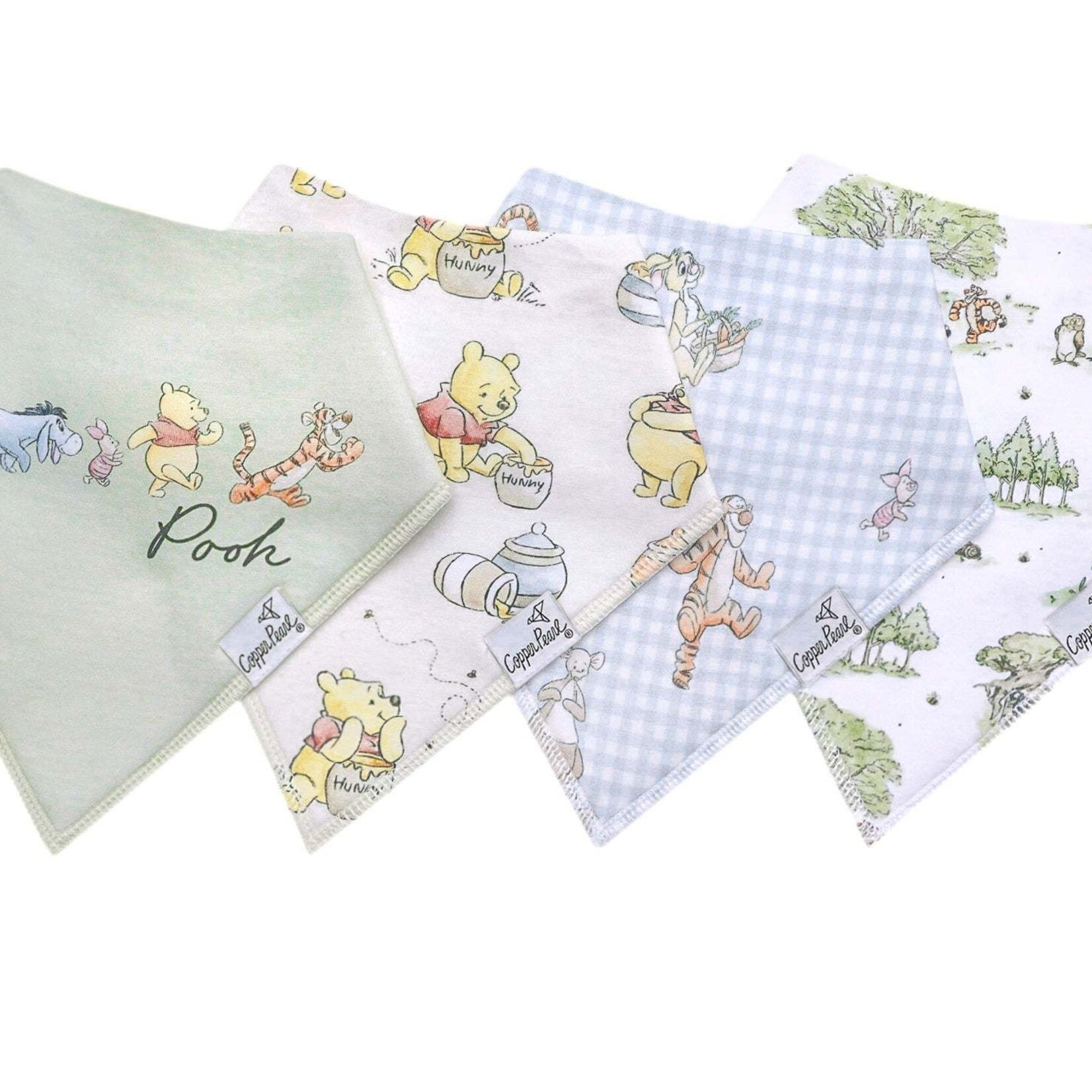 Copper Pearl Baby Bandana Bibs - Hundred Acre Wood Pooh Set - 4 pack (oos 8.8
