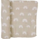 Mebie Baby Muslin Swaddle - Sand Rainbow x