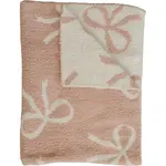 Mebie Baby Plush Lovey Blanket - Pink Bow