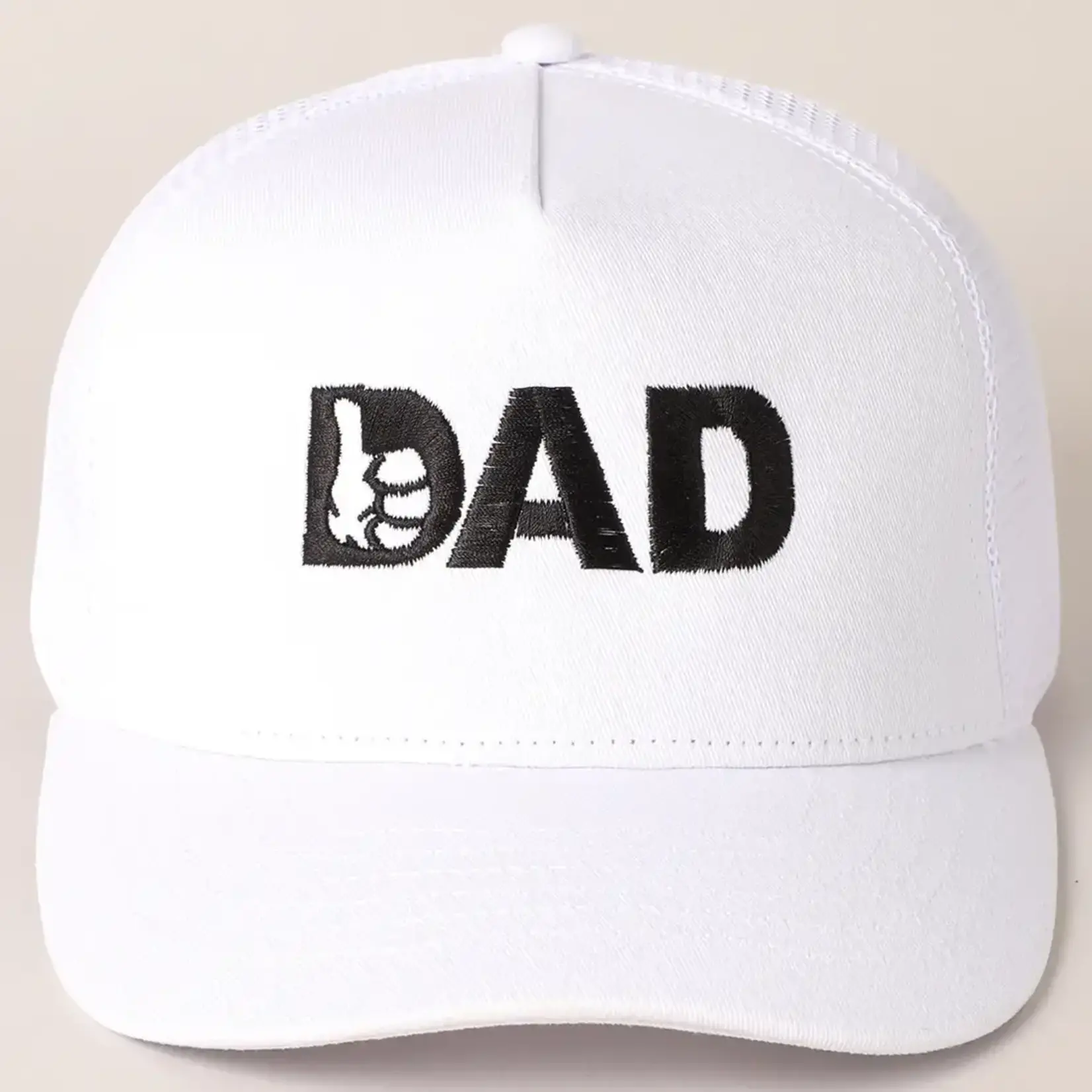 Fashion City Mesh Back Baseball Cap | Thumbs Up Dad White