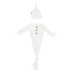 Kyte Baby Knotted Gown with Hat Set - Cloud
