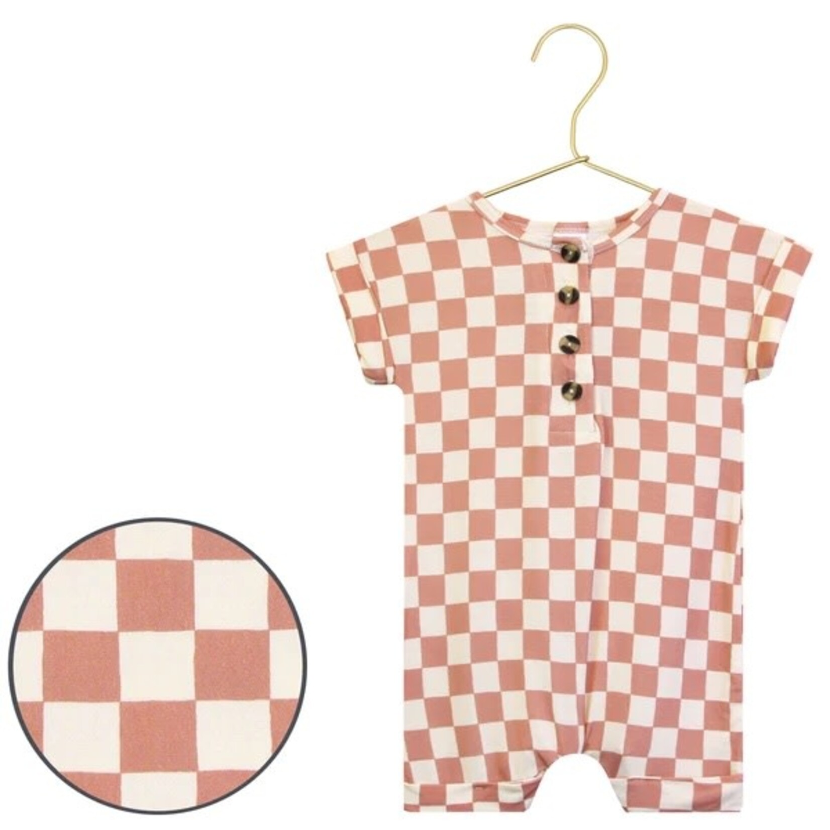 Lou Lou and Company Romper - Gemma (Pink Check)