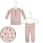 Lou Lou and Company Top + Bottoms Set - Mila (Pink with Flowers)