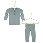 Lou Lou and Company Top + Bottoms Set - Leo Slate Blue