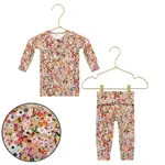 Lou Lou and Company Top + Bottoms Set - Penelope (mauve wildflower)