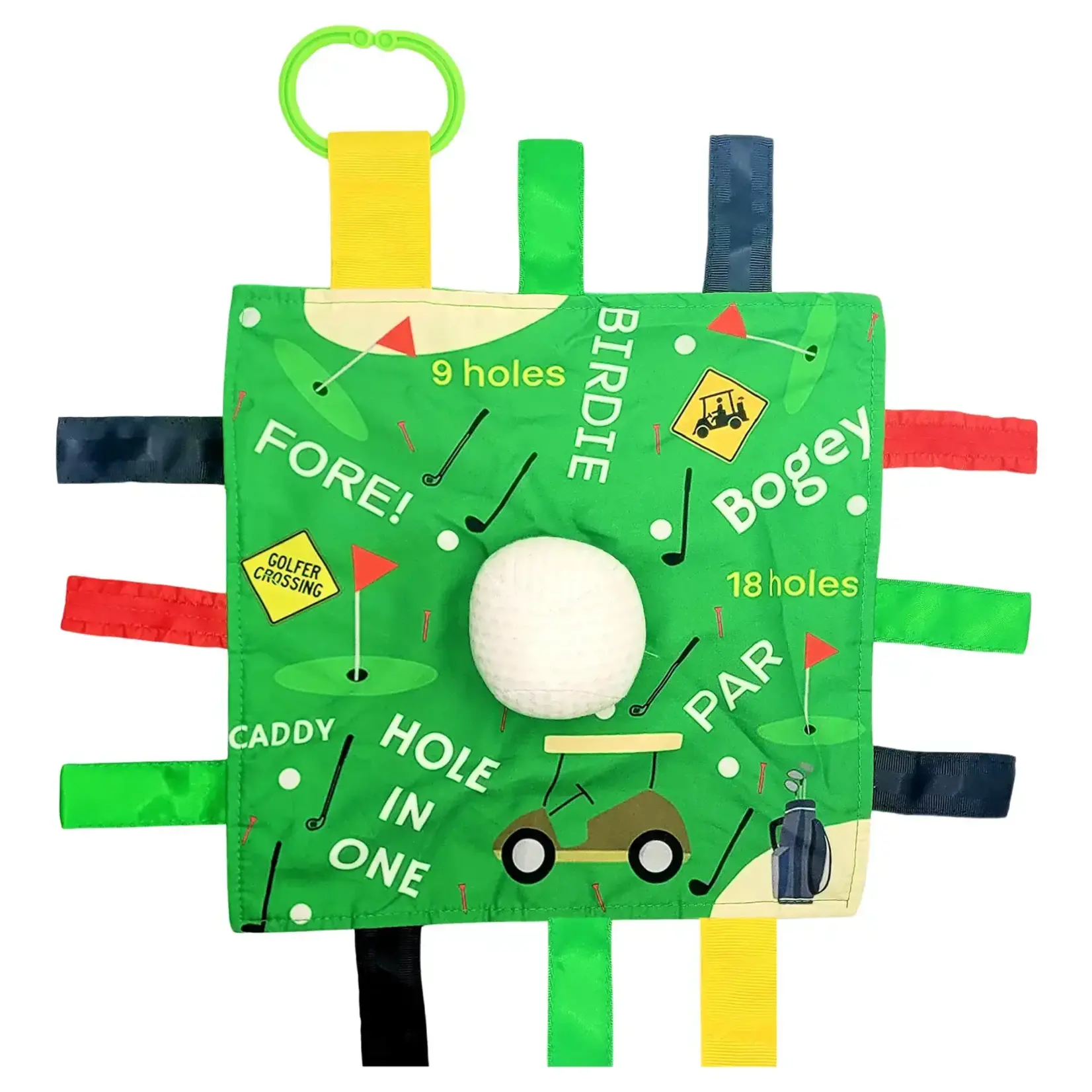 Baby Jack and Co. Golf Baby Learning Lovey Tag Stroller Toy 10" X 10"