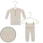 Lou Lou and Company Top + Bottoms Set - Banks tan stripe