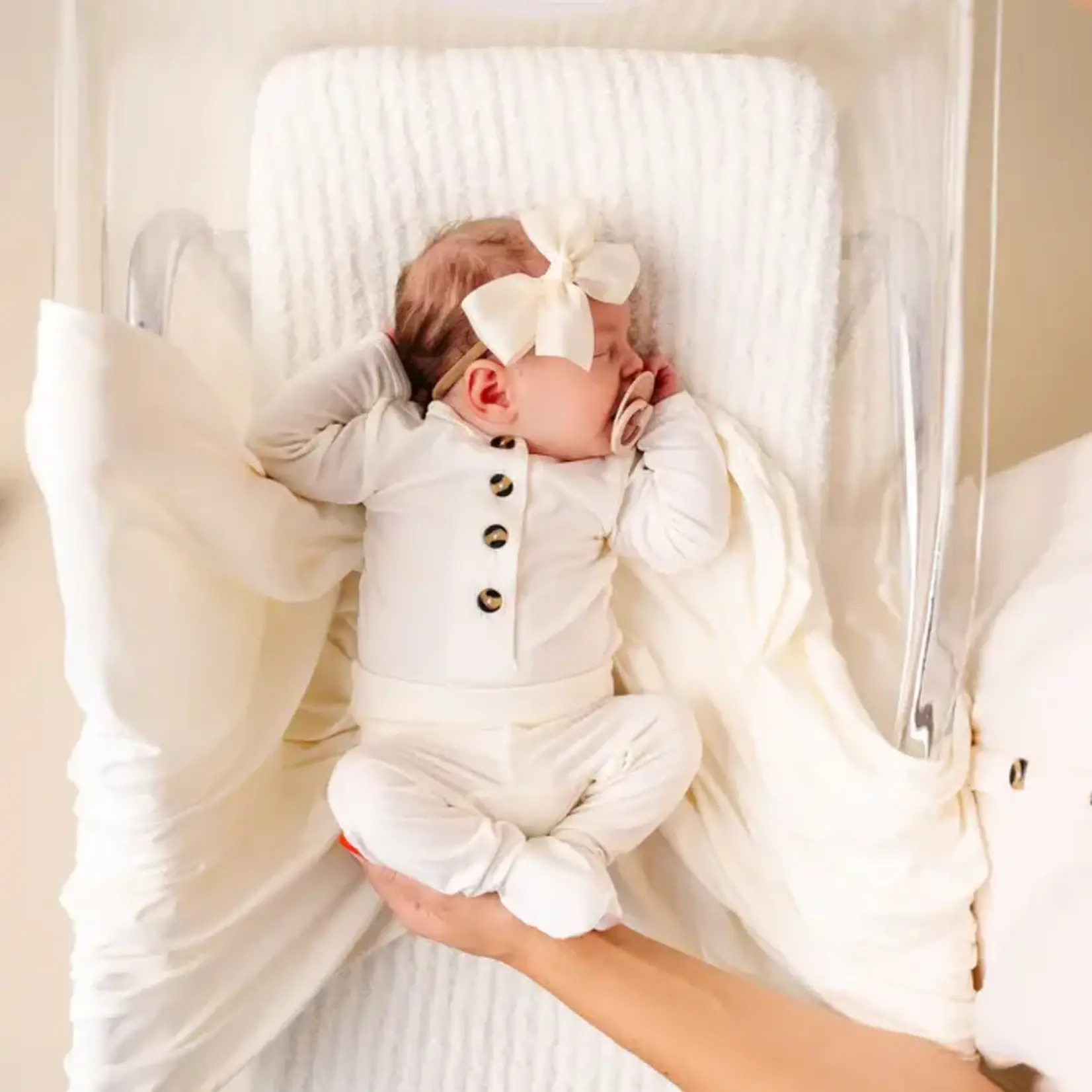 Lou Lou and Company Top + Bottoms Set - Finley White NB-3M