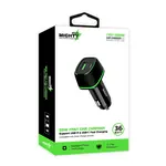 Brands We Love Mighty Fast 36W Pd Car Charger with Usb Port Black MK32