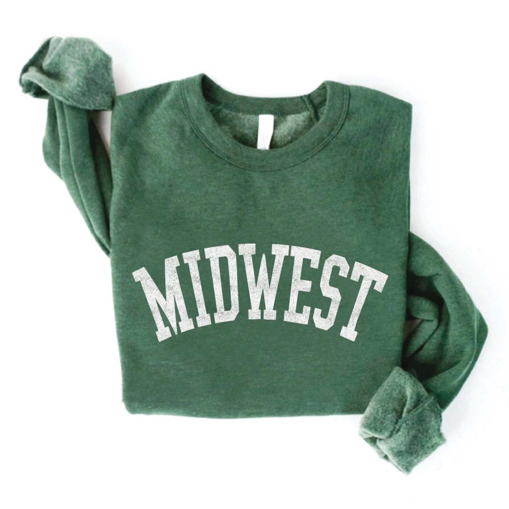 Oat Collective Sweatshirt | Midwest | Heather Forest