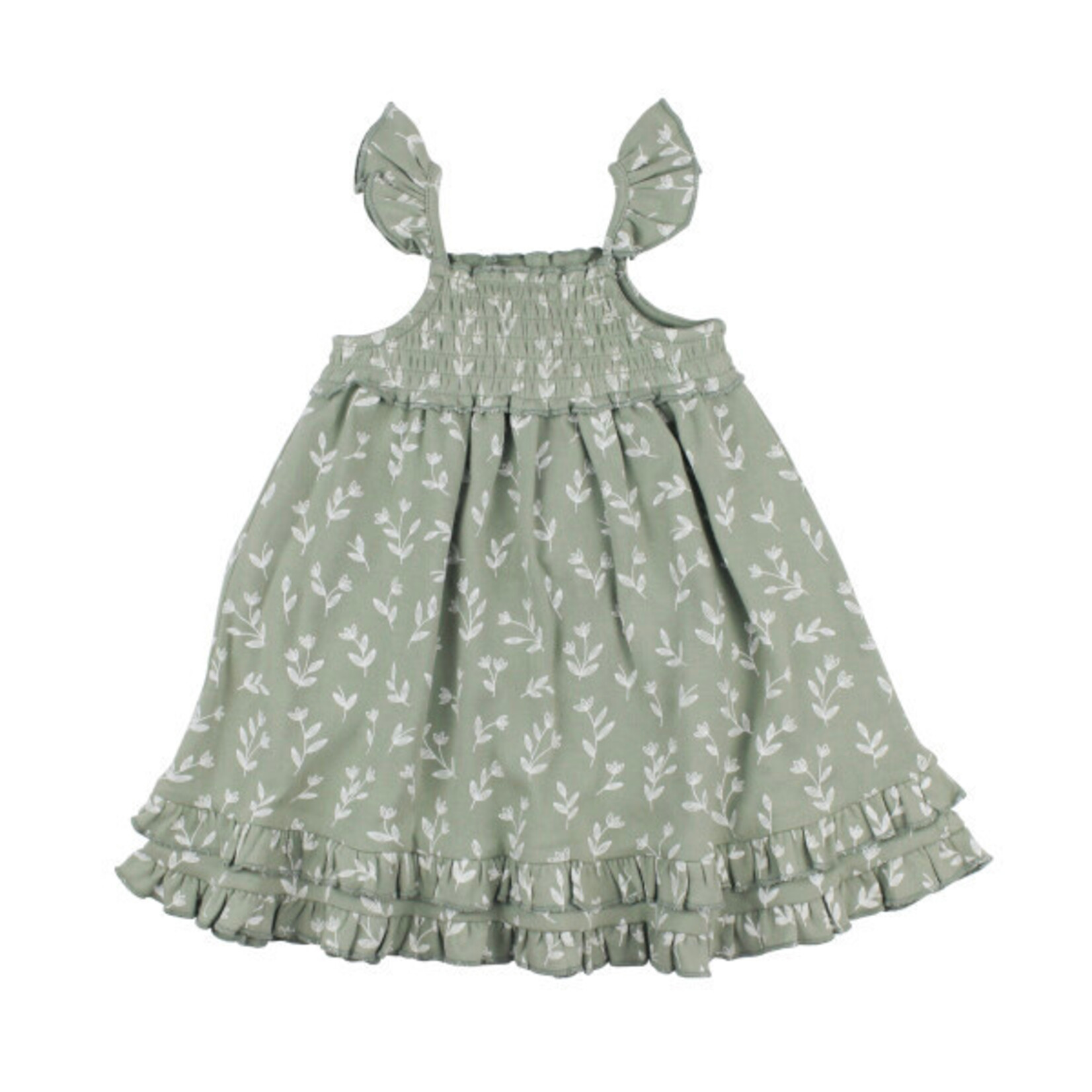 L'ovedbaby Smocked Baby Summer Dress | Seafoam Bloom Organic Cotton