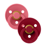 BIBS USA Size 1 Pacifier 2 PK Coral/Ruby