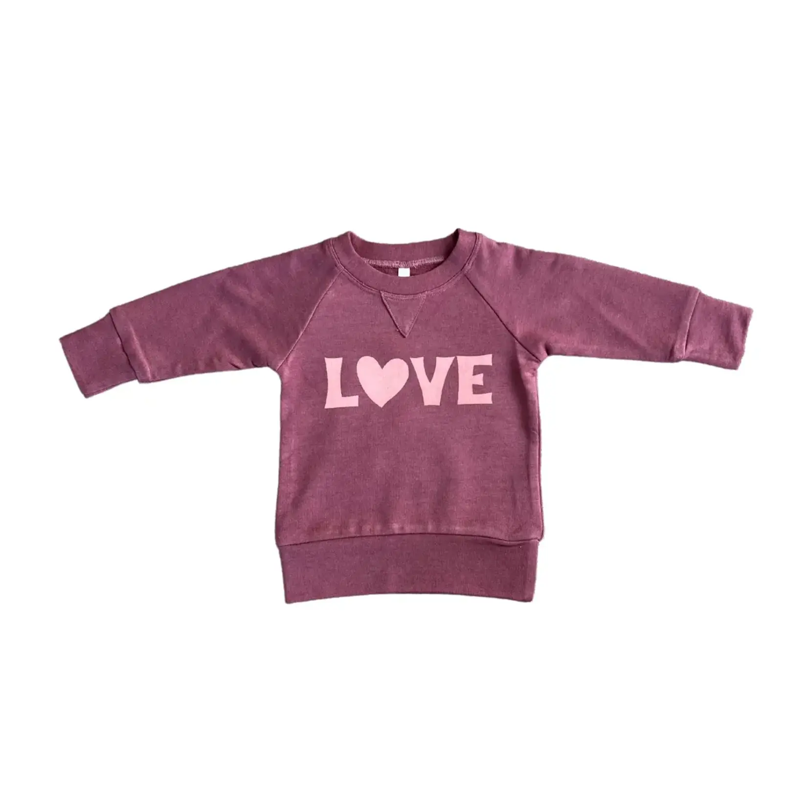 babysprouts clothing company Kid Raglan Sweatshirt | Love in Ruby