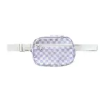 babysprouts clothing company Mini Belt Bag | Lavender Cloud Checkered