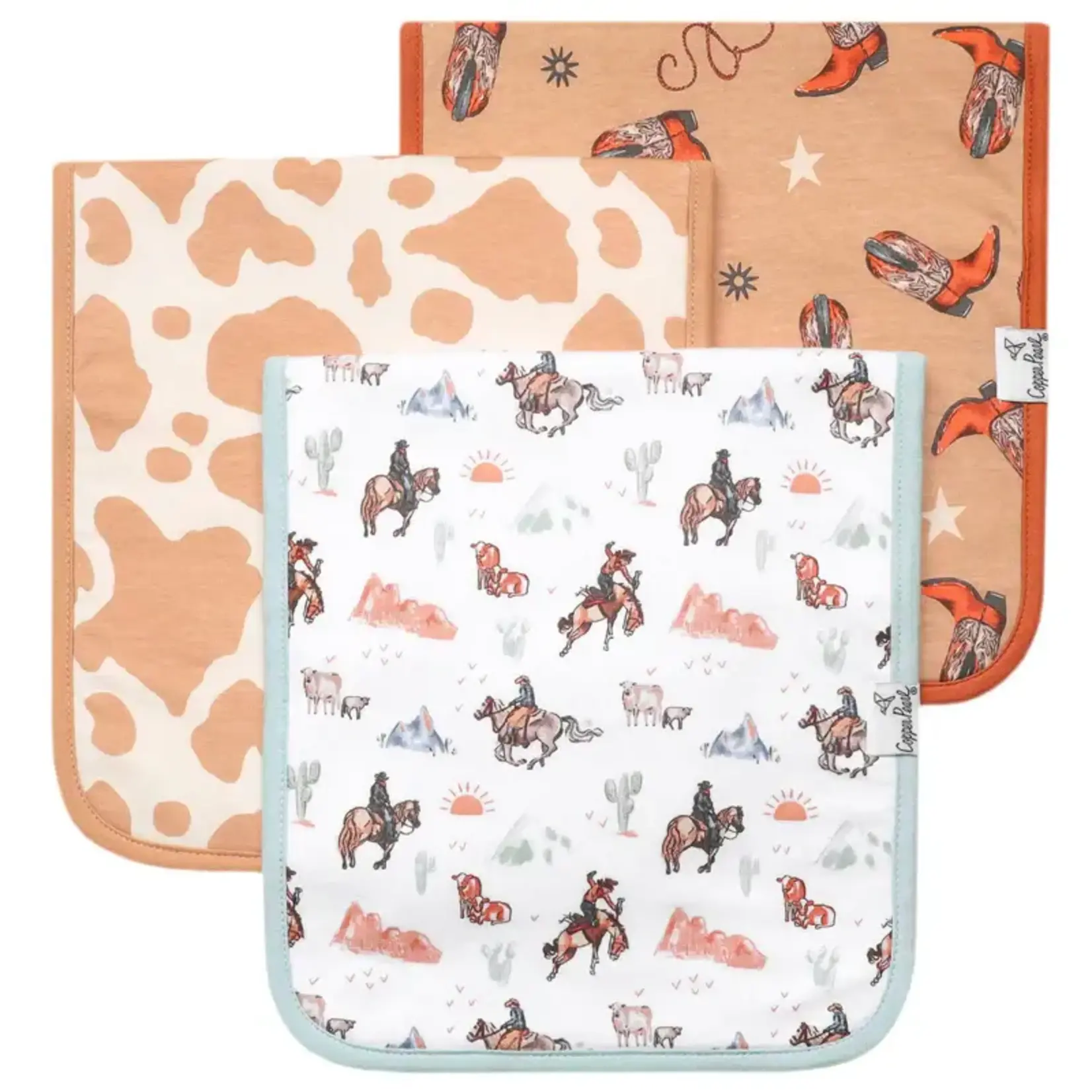 Copper Pearl Premium Burp Cloths - Boone