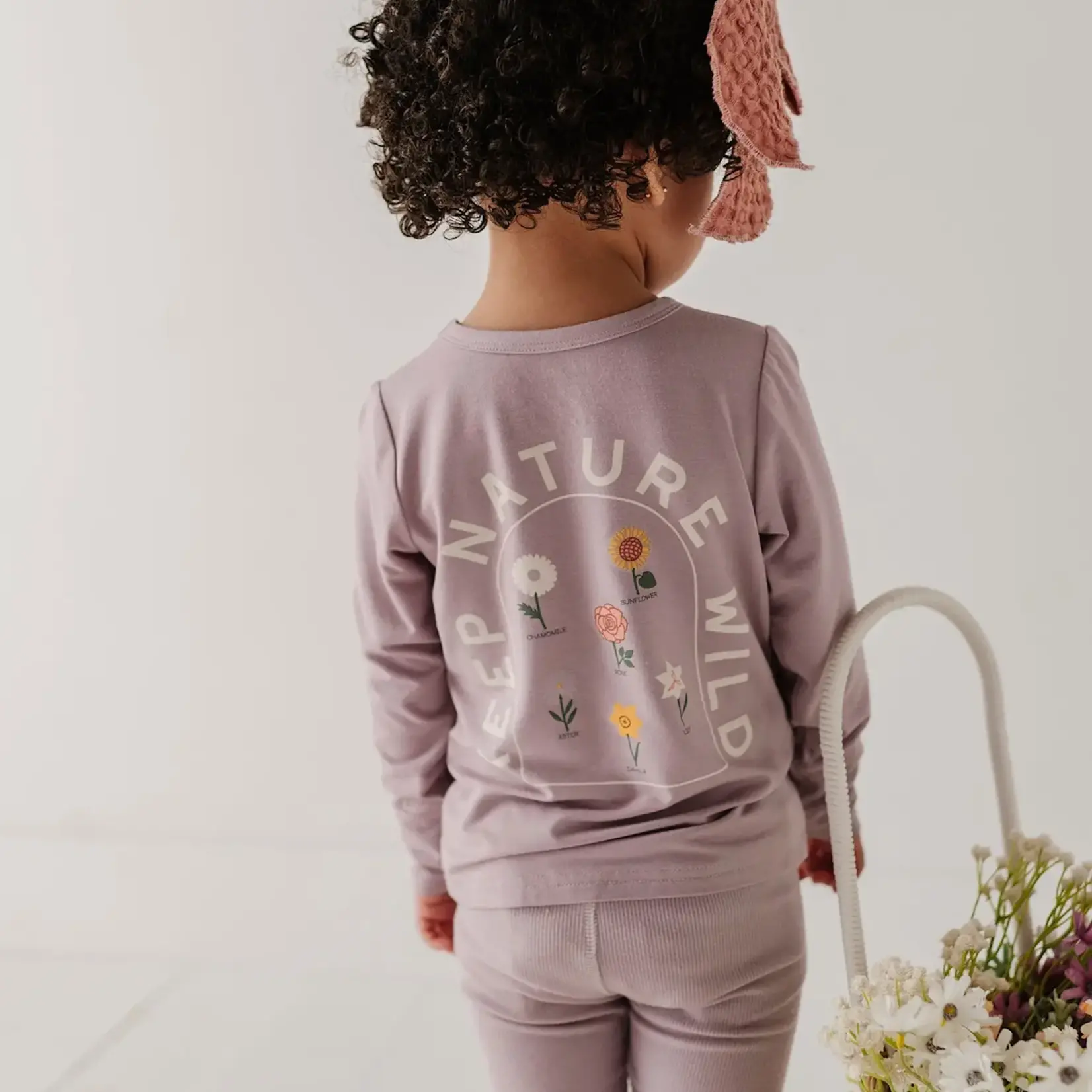 babysprouts clothing company Girl's Baby LS Bamboo Tee | Keep Nature Wild