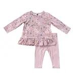 babysprouts clothing company Baby Girl Peplum Top Set | Unicorn