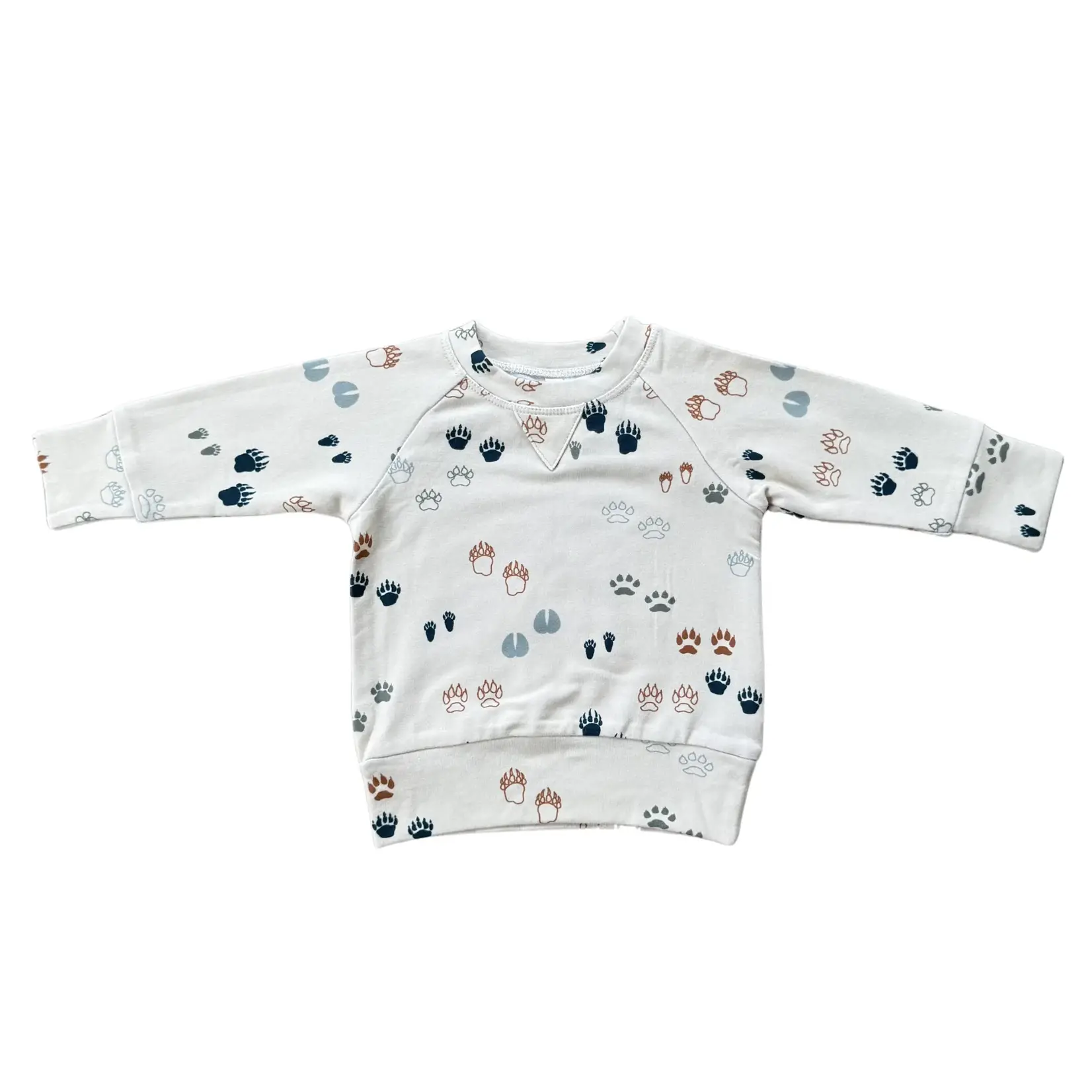 babysprouts clothing company Boys Raglan Sweatshirt | Footprints