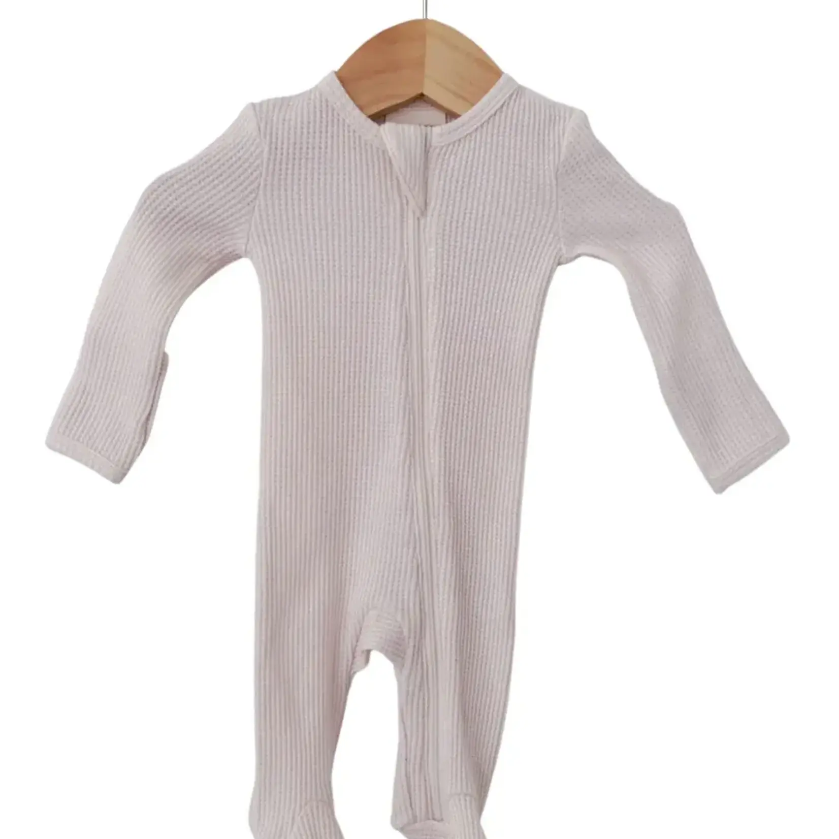 SpearmintLOVE Organic Waffle Zip Footie