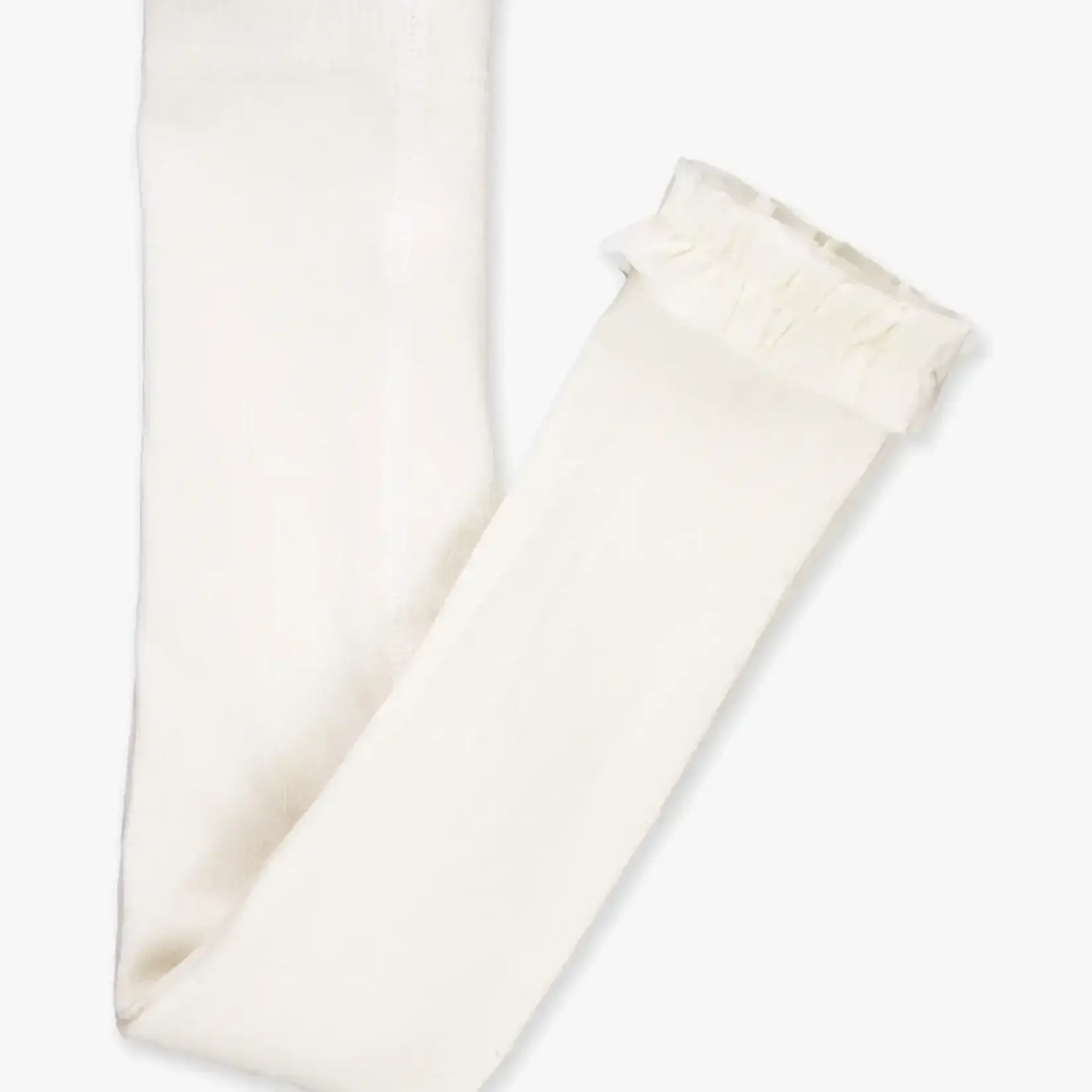 RuffleButts Footless Ruffle Tights, Off White