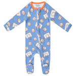 Copper Pearl Zipper Footie - Dunk