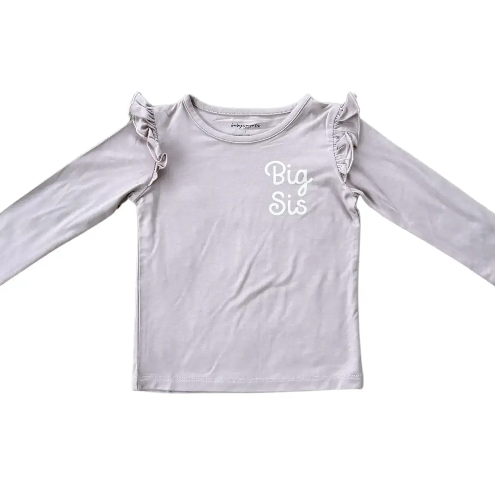 babysprouts clothing company Long Sleeve Ruffle Top | Big Sis Lavender