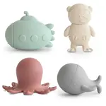 Mushie & Co Sealife Mold Free Bath Play Set - 4 Pack