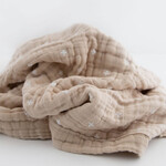 Little Unicorn Cotton Muslin Baby Quilt - Taupe Cross