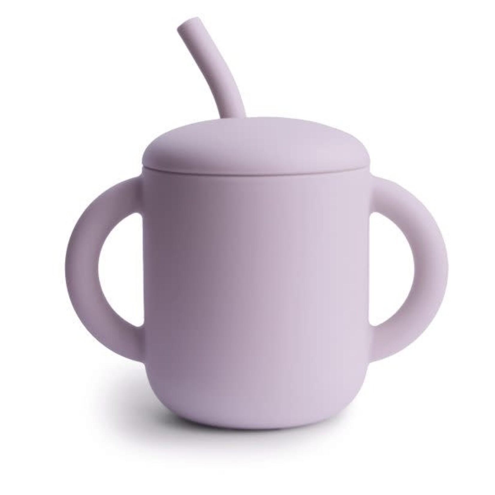 Mushie & Co Silicone Training Cup + Straw, Soft Lilac