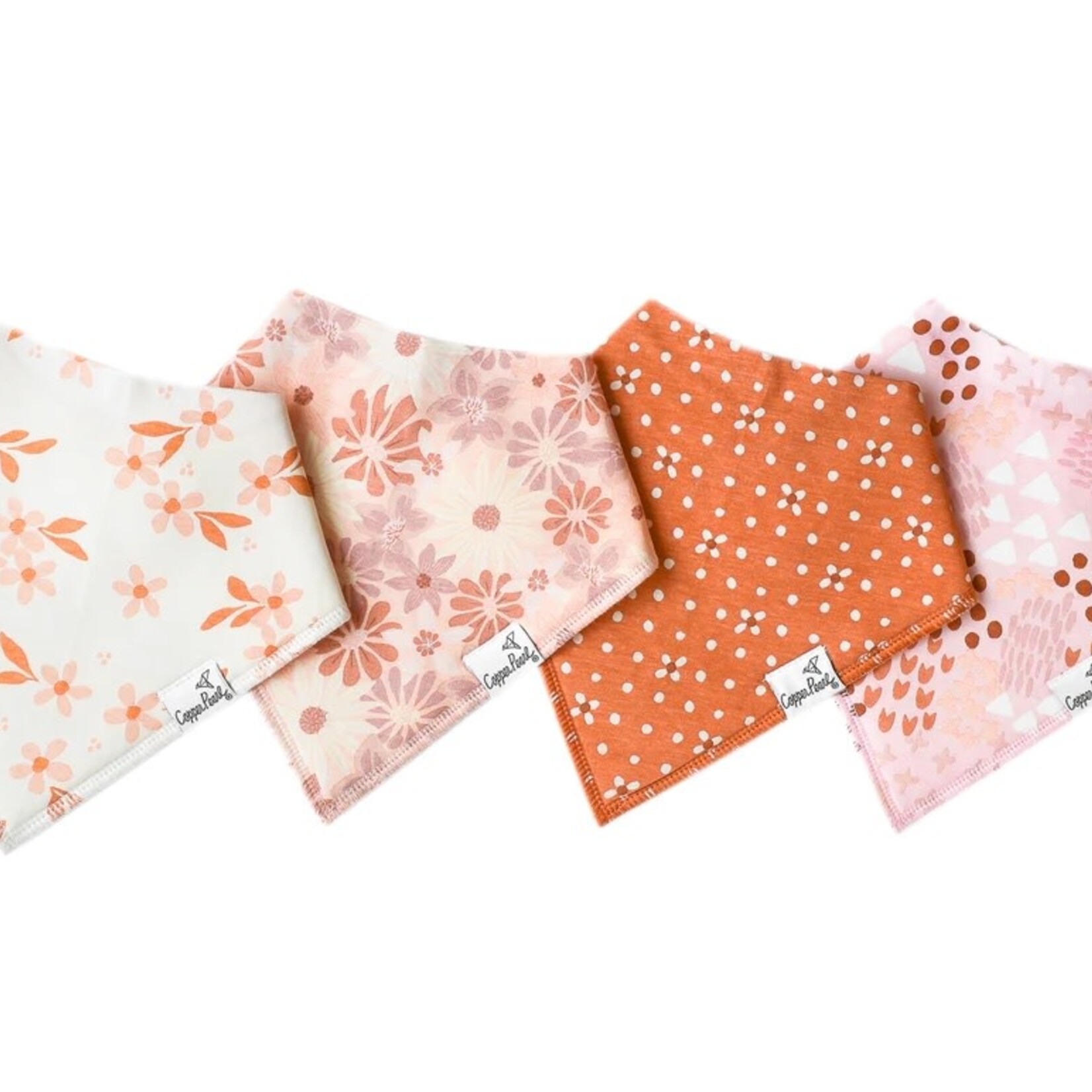 Copper Pearl Baby Bandana Bibs - Rue  Set - 4 pack