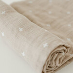 Little Unicorn Cotton Muslin Swaddle - Single - Taupe Cross