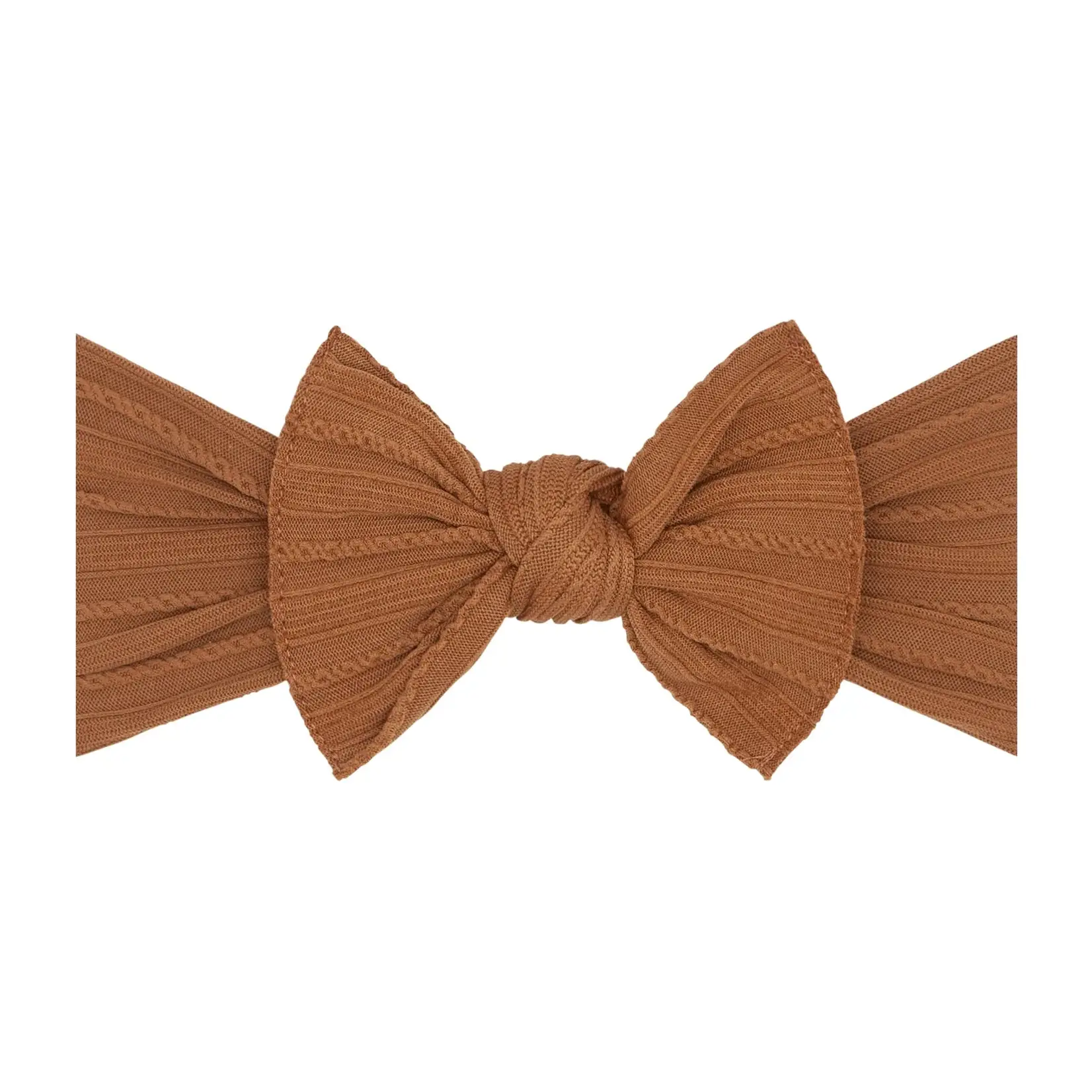 Baby Bling Bows Cable Knit Knot - Camel