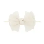 Baby Bling Bows Tulle Fab Skinny: Pleated Oatmeal